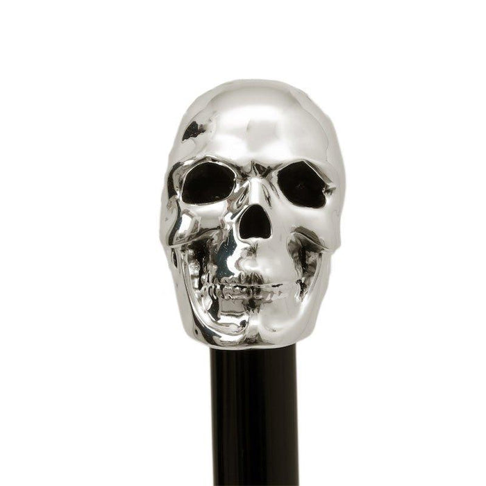 Designer Silver Skull Walking Stick Handle, Modern Walking Cane