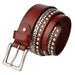 Designer Studded Belt With Chevrons, Sigurd Model