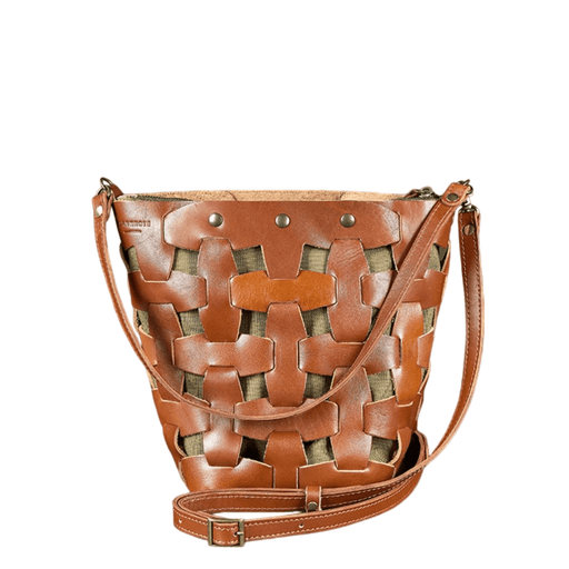 Premium Women's Leather Puzzle Bag with Braided Details