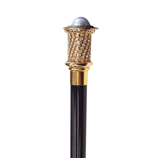 Designer Swarovski Crystal Encrusted Knob Walking Stick