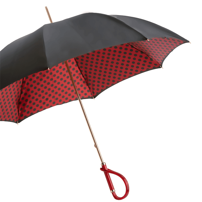 Designer Umbrella For Women, Black and Red Umbrella