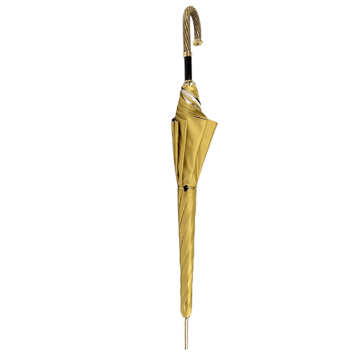 Designer Umbrella In Fantastic Double Yellow Gold Cloth