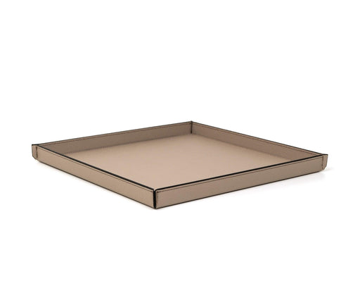 Designer Unique Soft Calfskin Leather Leslie Square Tray