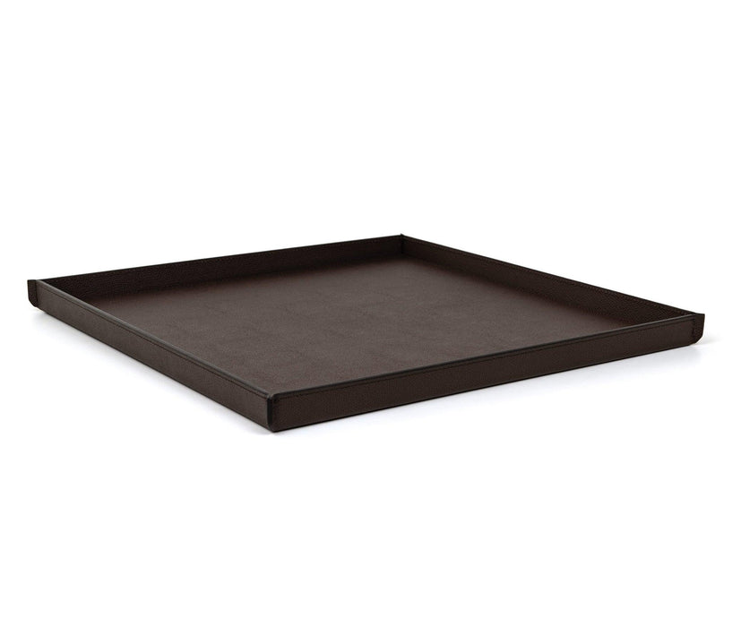 Luxury Leslie Square Tray Featuring Unique Soft Calfskin Leather