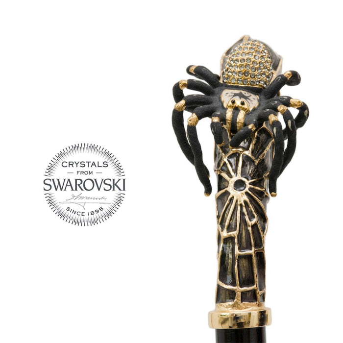 Designer Walking Cane, Spider Jeweler's Handle