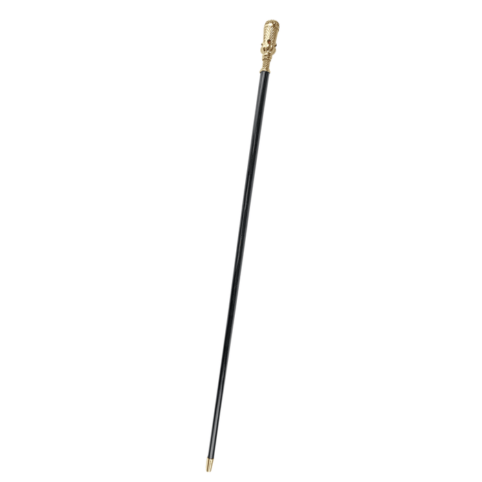 Designer Walking Stick in Gold-plated Brass Knob