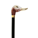 Designer Walking Stick with a Hand-Enamelled Duck Head