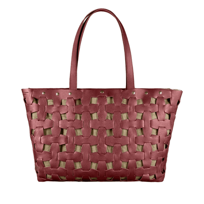 Designer Women's Leather Puzzle Bag with Braided Details