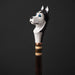 Dog Head Walking Stick - Husky Walking Cane Handcrafted