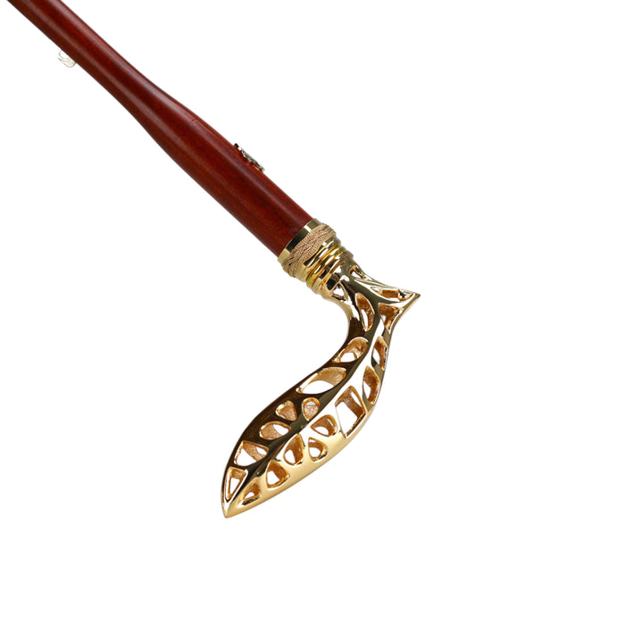 Double Cloth Men's Umbrella - 24K Goldplated handle - Artynov | Unique Handmade Accessories