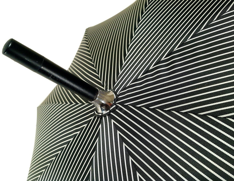 Double Cloth Men's Black Striped Umbrella - Artynov | Unique Handmade Accessories