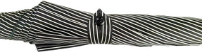 Double Cloth Men's Umbrella Classic Black with Striped Design