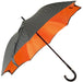 Double Cloth Men's Umbrella Classic Black with Striped Design