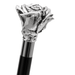 Dress Walking Cane Elegant Handle Silver Rose Walking Stick Floral