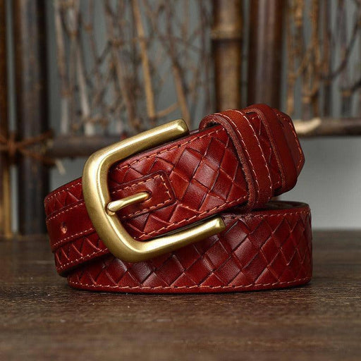 Durable Braided Leather Belt For Men, Romuald Model