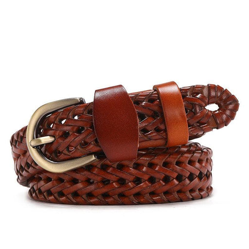 Durable Braided Leather Belt For Women, Mariam Model