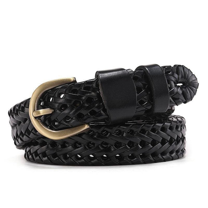 Durable Braided Leather Belt For Women, Mariam Model