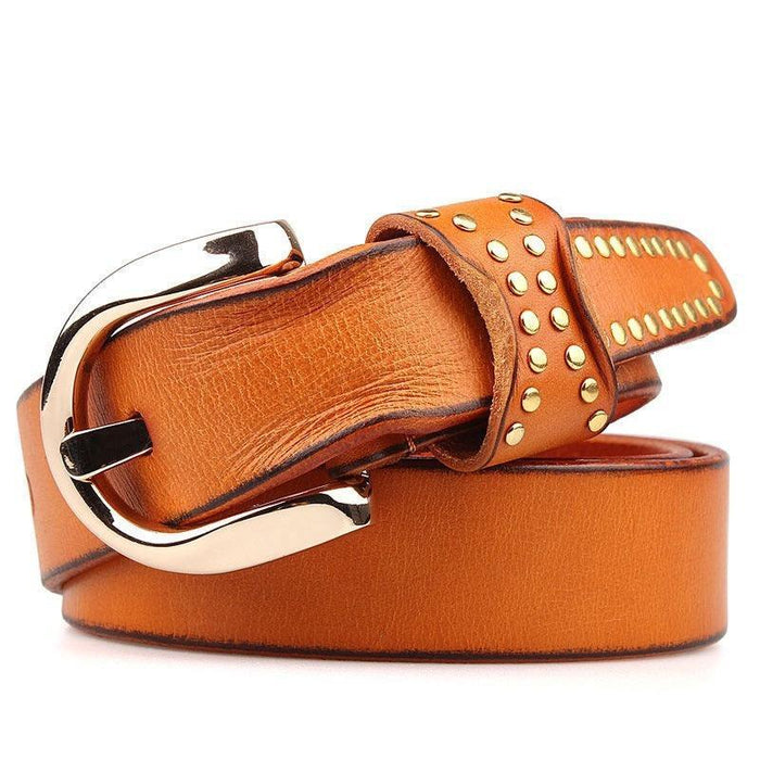 Durable Casual Leather Belt For Women, Tutna Model