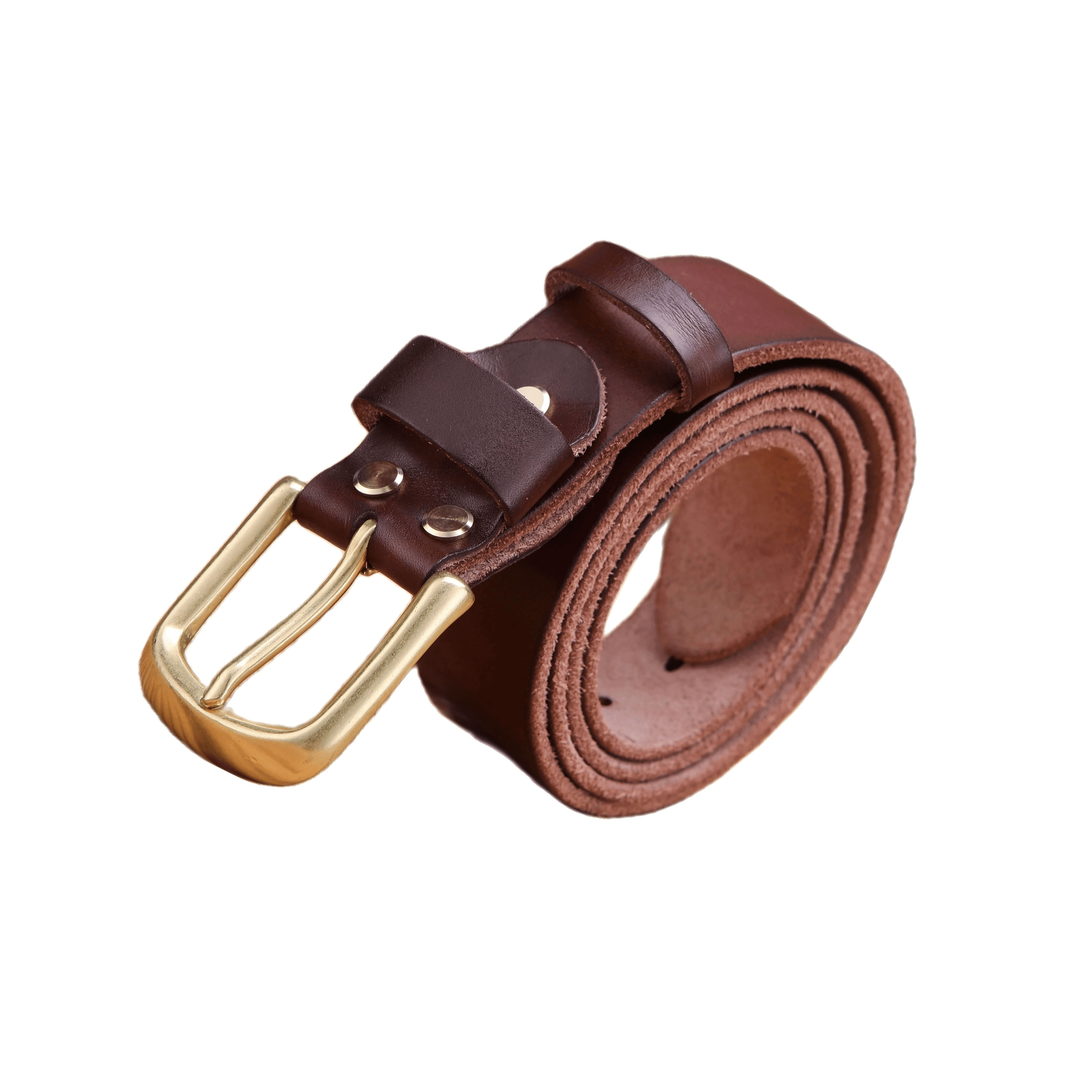 ?Genuine Leather Dark Brown Western Belt ? MEN main image 3