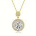 Golden Plated 925 Sterling Silver 6.2g Pendant with 2 Carat Moissanite