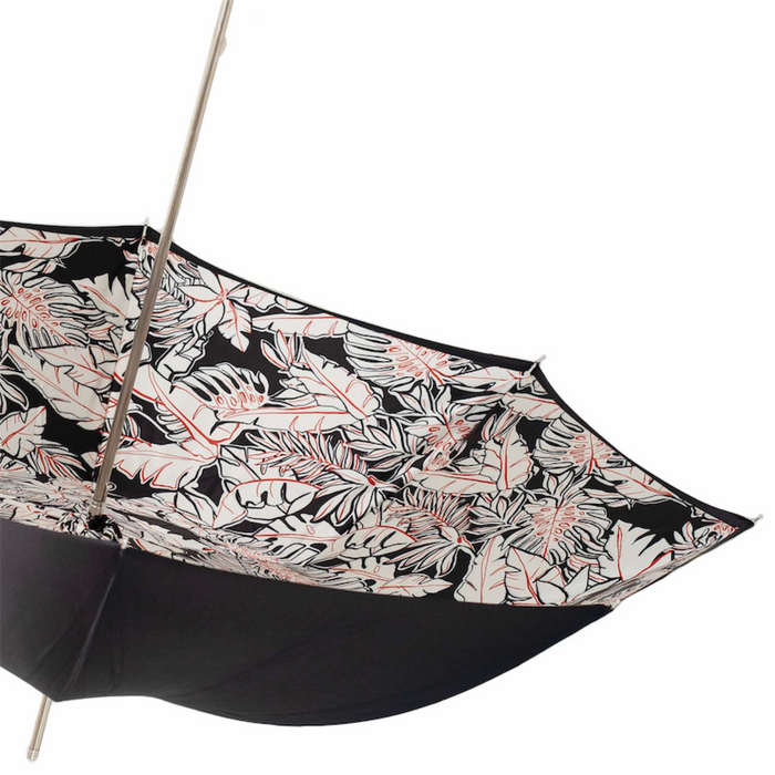 Black Exclusive Brass Handle Double Cloth Umbrella