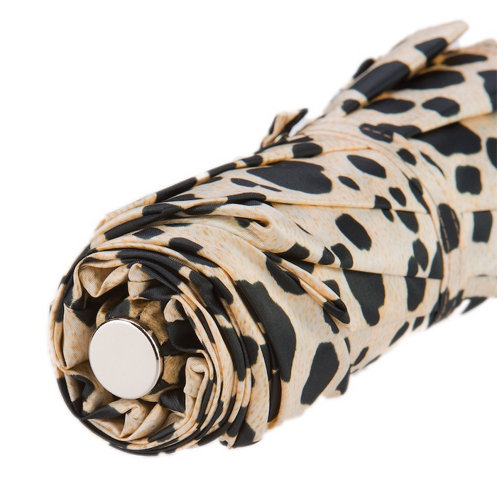 Chic Leopard Jewel Brass Unique Folding Umbrella