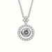 Adjustable 925 Sterling Silver Moissanite Pendant Necklace – Perfect for Women