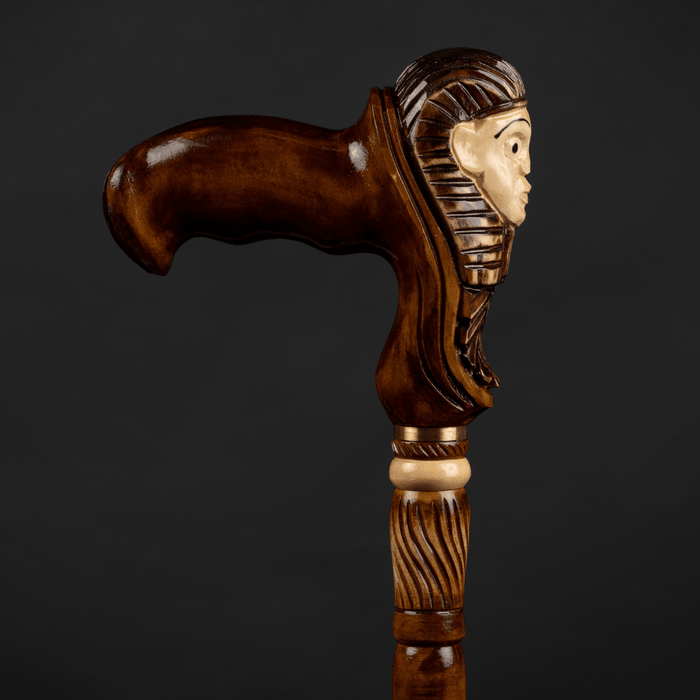 Egyptian Sphinx Walking Cane, Antique Walking Stick Ergonomic Handle