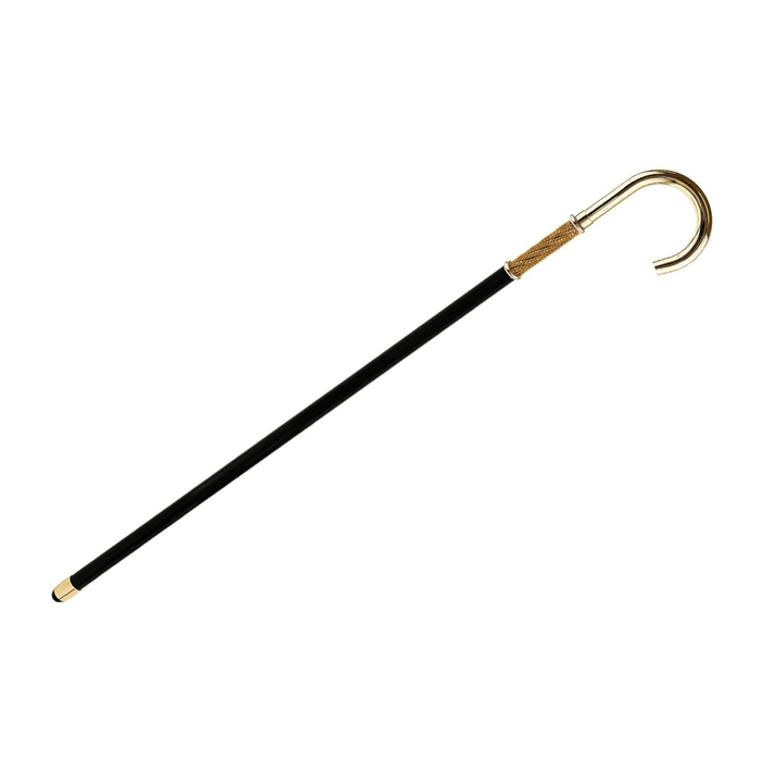 Elegant 24K Gold-plated Walking Cane with Topaz Crystals