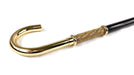 Elegant 24K Gold-plated Walking Cane with Topaz Crystals