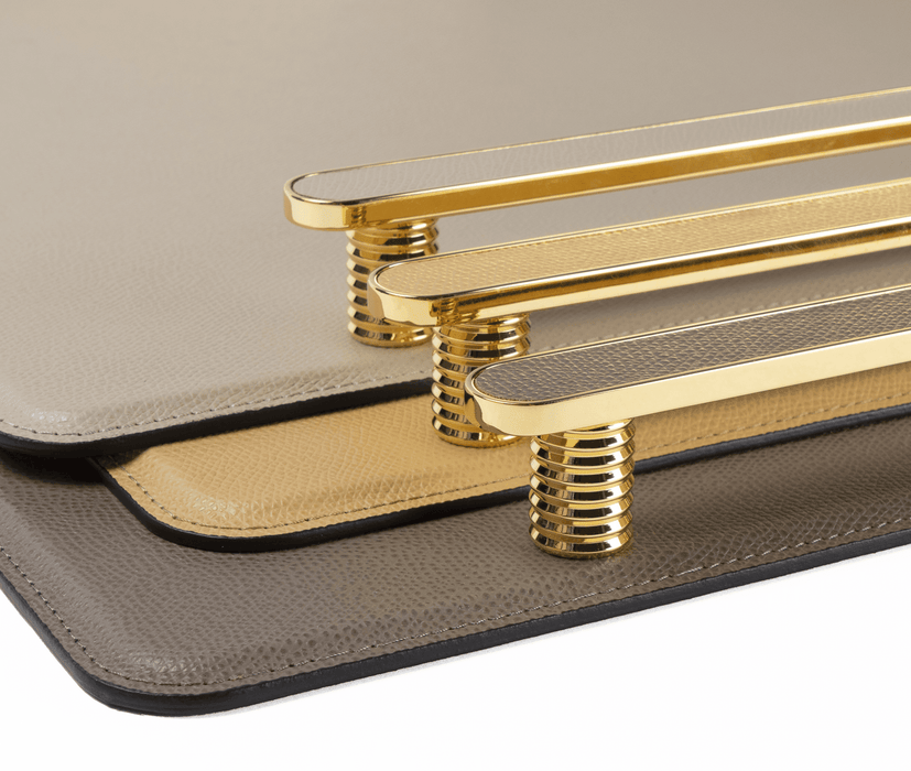 Elegant Aluminium Composite Venaria Tray with Linear Metal Handle