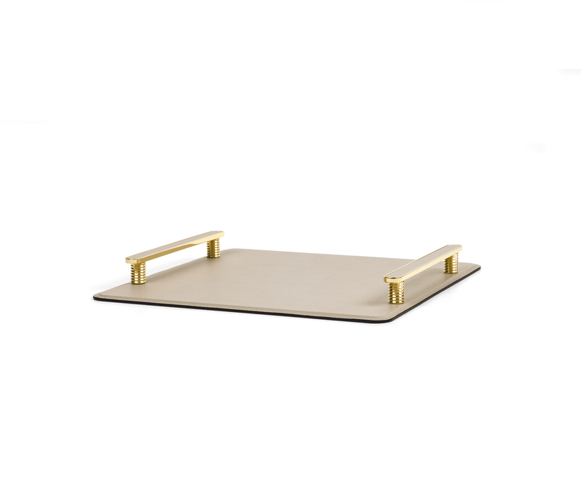 Elegant Aluminium Composite Venaria Tray with Linear Metal Handle