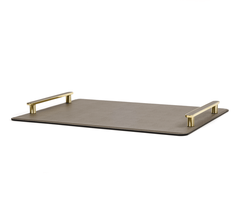 Elegant Aluminium Composite Venaria Tray with Linear Metal Handle