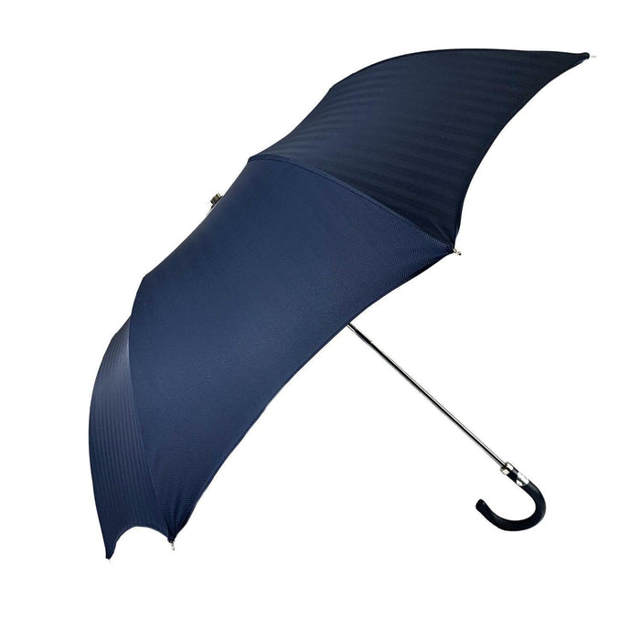 Blue Navy Jacquard Folding Umbrella - Artynov | Unique Handmade Accessories