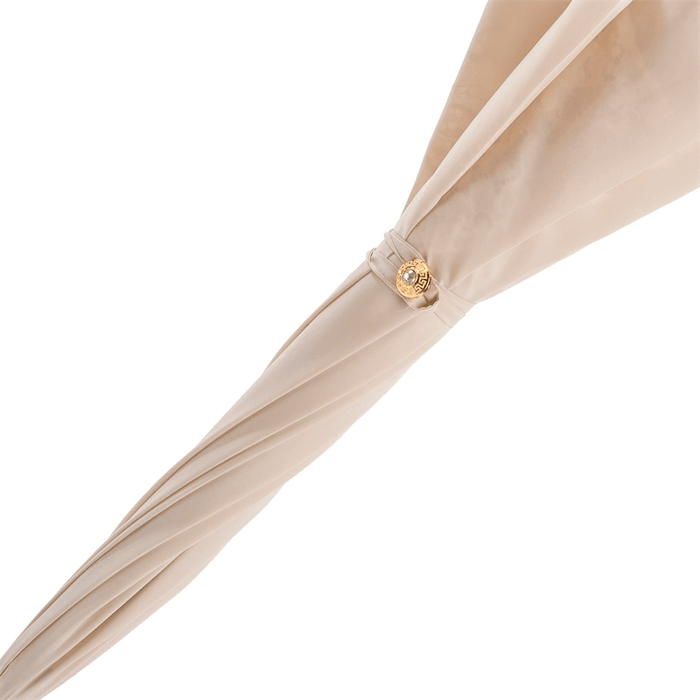 Elegant Beige Double Cloth Umbrella Parasol