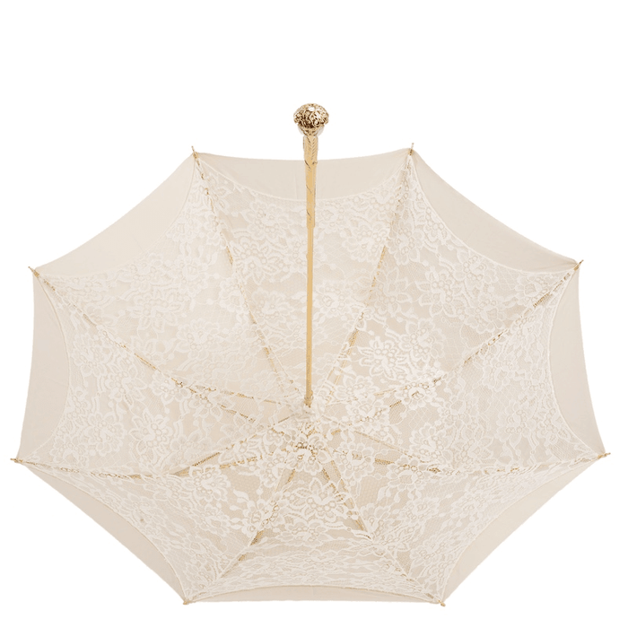 Elegant Beige Double Cloth Umbrella Parasol