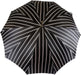 Elegant Black and Light Grey Striped Umbrella with Timeless Charm