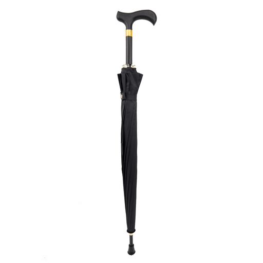 Elegant Black Automatic Windproof Walking Cane Umbrella