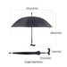 Elegant Black Automatic Windproof Walking Cane Umbrella