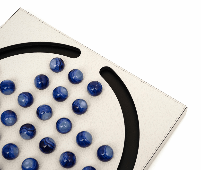 Elegant Blue Pawns Peg Solitaire Game: Perfect for Upscale Game Rooms and Collections