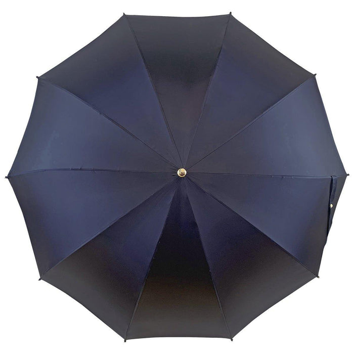 Elegant Blue Umbrella with 24K Gold-Plated Eagle Handle