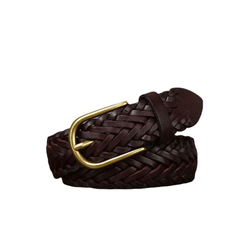 Elegant Braided Leather Belt For Women, Halina Model