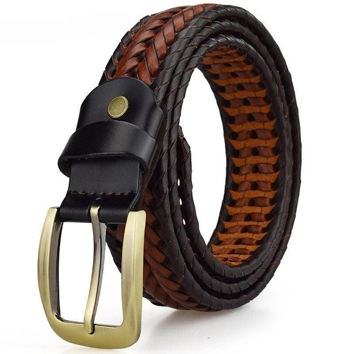 Elegant Braided Leather Belt For Women, Nikoloz Model