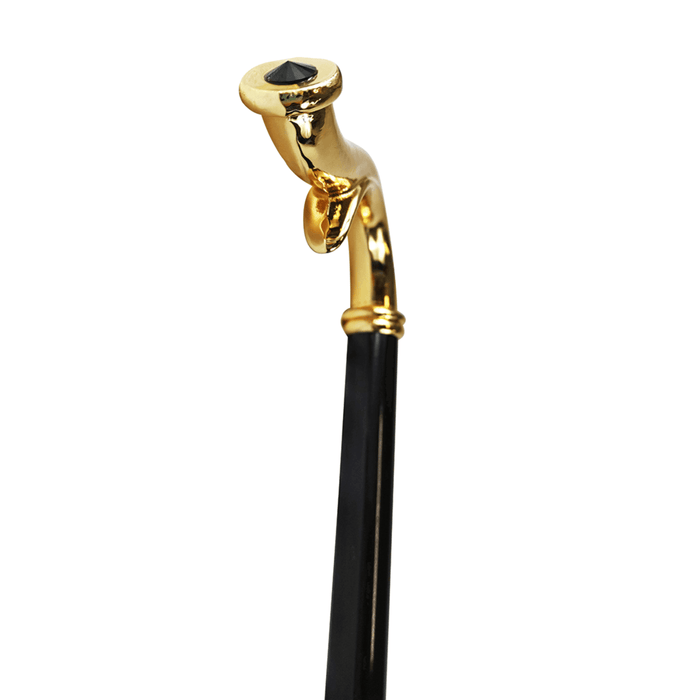 Elegant Brass 24k Gold-plated Walking Stick