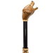 Elegant Brown Bear Enameled Brass Handle Umbrella