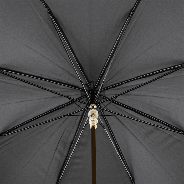 Elegant Brown Bear Enameled Brass Handle Umbrella