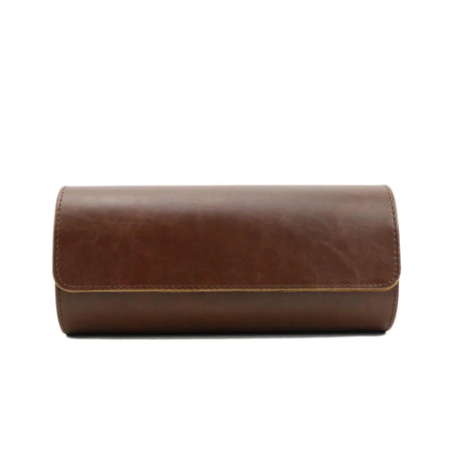 Elegant Brown Watch Case for 3 Watches