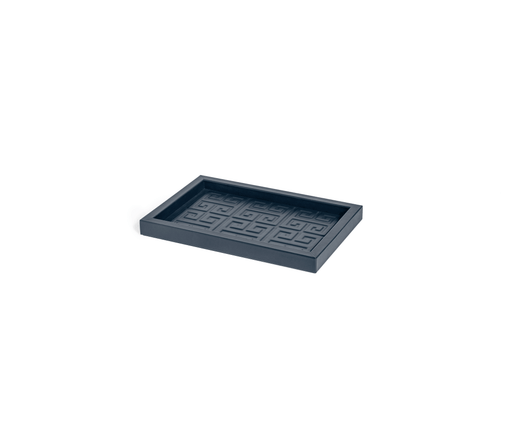 Elegant Canton Tray Embossed Calfskin Leather with Waterproof Base