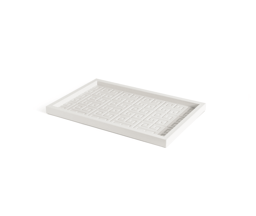 Elegant Canton Tray Embossed Calfskin Leather with Waterproof Base