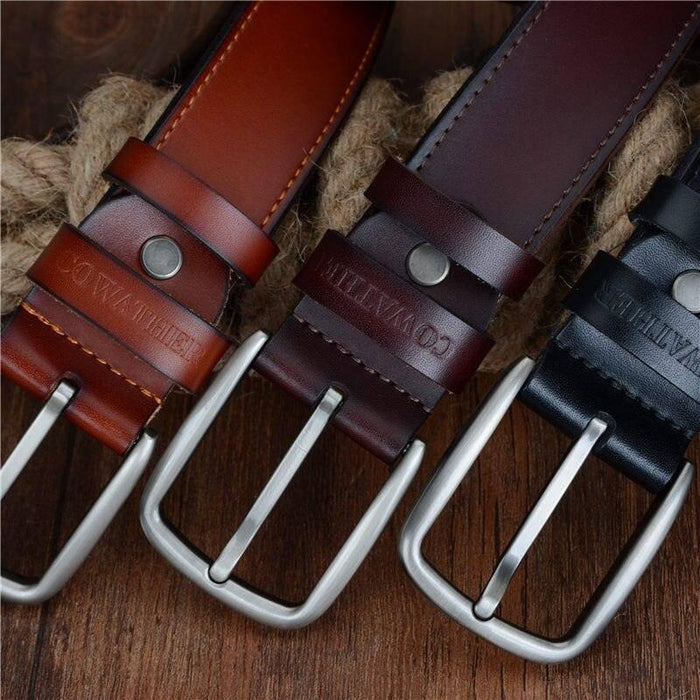 Elegant Casual Leather Belt For Men, Konstantine Model